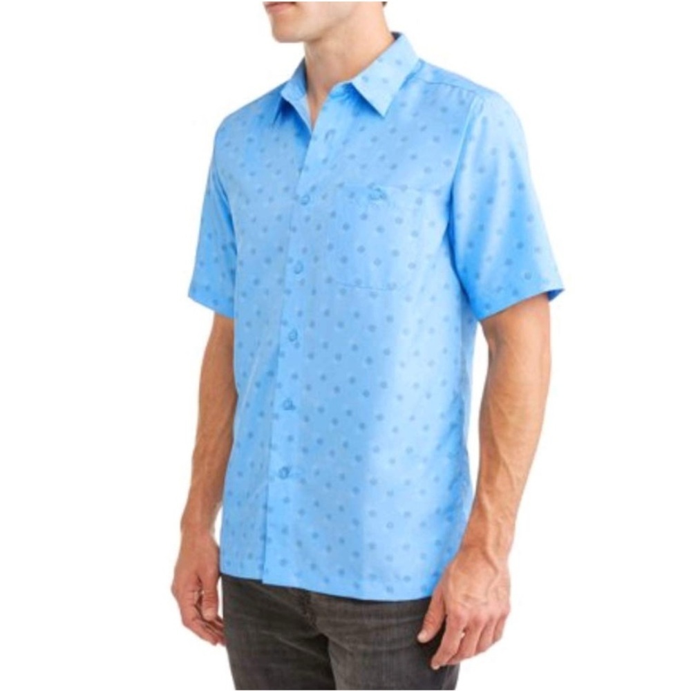 George Mens Short Sleeve Microfiber Shirt, Size Large 42-44 NWOT - Picture 3 of 13